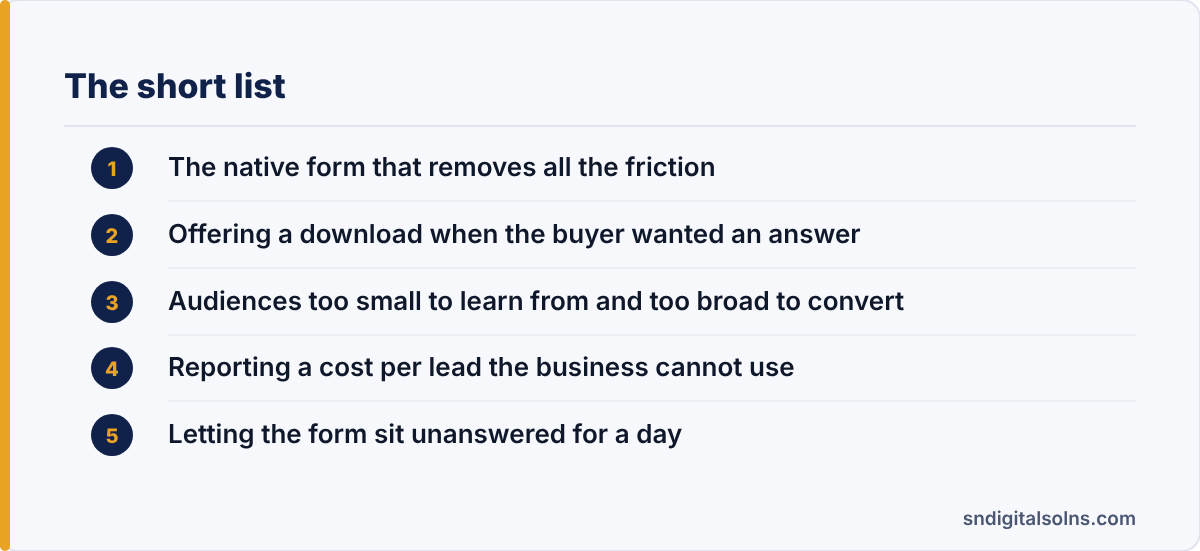 linkedin lead generation ads: the article's points at a glance