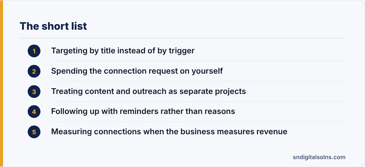 linkedin lead generation: the article's points at a glance